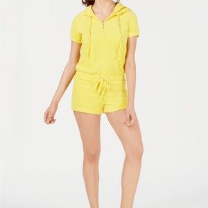 New Juicy Couture Hooded Micro Terry Romper